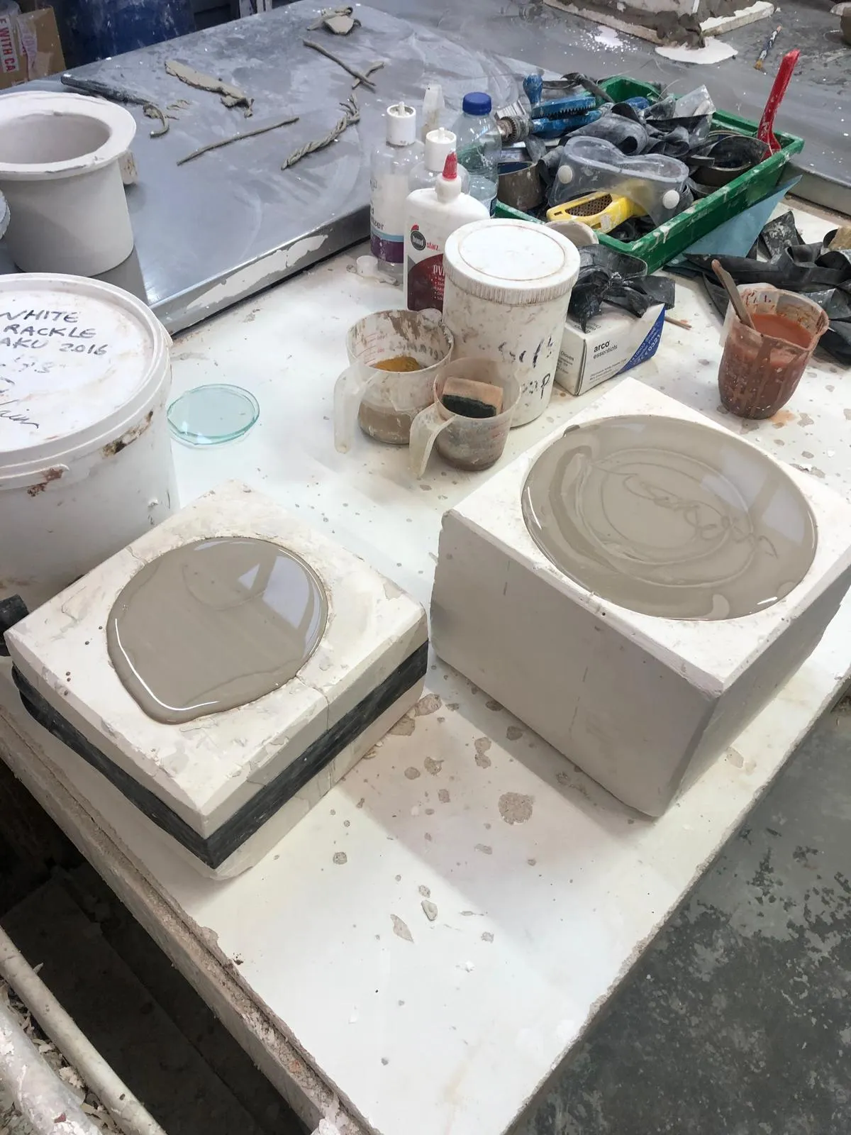 Slip casting mould for Greene King ceramic table number holders